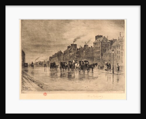 A Winter Morning (Une Matinée d'Hiver au Quai de L'Hòtel-Dieu), 1876 by Félix Hilaire Buhot