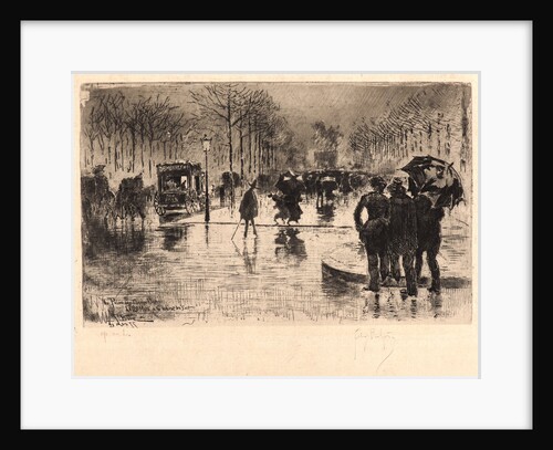 Return of the Artists on the Champs- Elysées (Le Retour des Artistes aux Champs-Elysées), 19th century. Fourth state. by Félix Hilaire Buhot