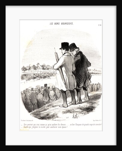 Dire pourtant que c'est comme ça qu'on améliore les chevaux.., 1846 by Honoré Daumier