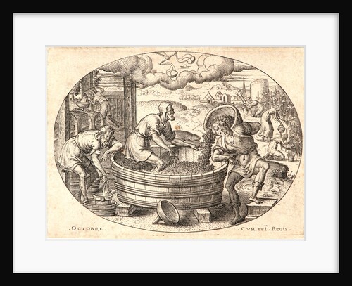 The Twelve Months, October, 1568 by Etienne Delaune