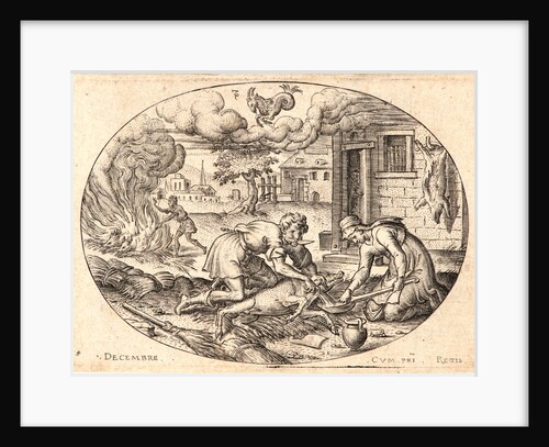 The Twelve Months, December, 1568 by Etienne Delaune