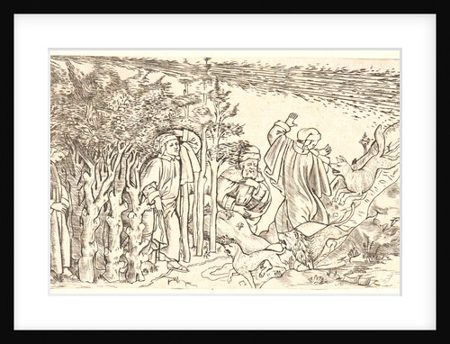Divine Comedy: Dante Lost in the Wood, Escaping and Meeting Virgil, 1481 by Anonymous