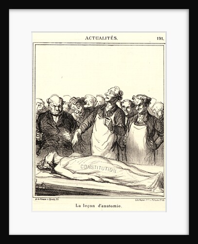 La leçon d'anatomie, 1869 by Honoré Daumier