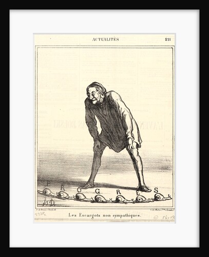 Les Escargots non sympathiques, 1869 by Honoré Daumier