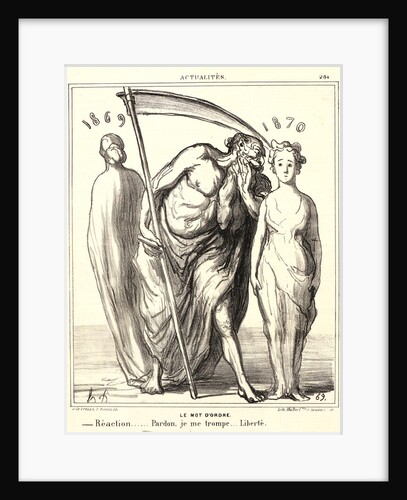 Le mot d'ordre, 1869 by Honoré Daumier