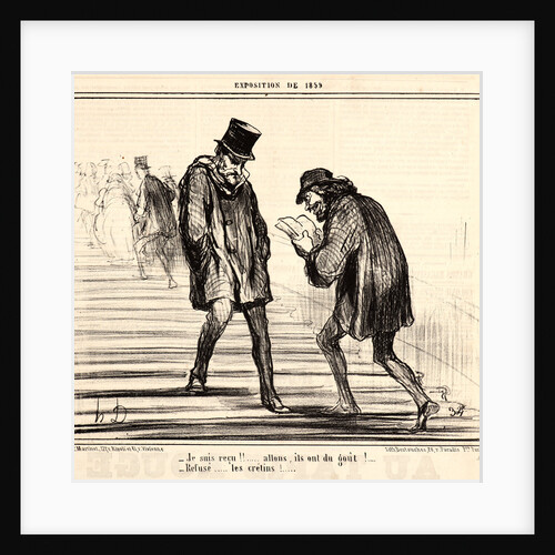 Je suis reçu!! ... Refusé... les cretins!, 1859 by Honoré Daumier