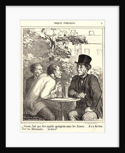 Voyons, faut pas être injuste quoiqu'on aime les Danois, 1864 by Honoré Daumier