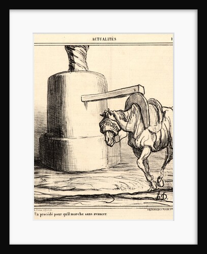 Un procédé pour qu'il marche sans avancer, 1868 by Honoré Daumier