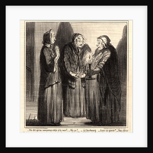 On dit qu'on commence déja à la voir! .., 1857 by Honoré Daumier