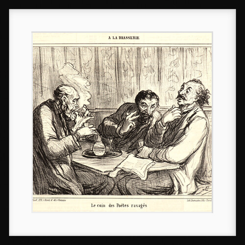 Le coin des Poètes ravagés, 1864 by Honoré Daumier
