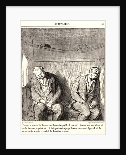 Faisons semblant de dormir.., 1868 by Honoré Daumier