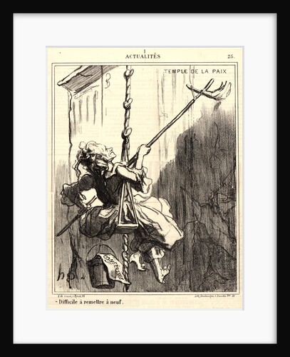 Difficile à remettre à neuf, 1869 by Honoré Daumier