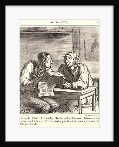 On parle d'faire d'nouvelles élections, 1869 by Honoré Daumier