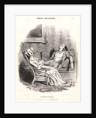 Six Mois de Mariage, 1839 by Honoré Daumier