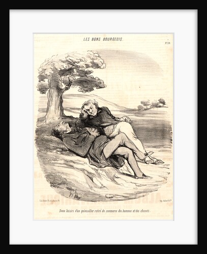 Doux loisirs d'un quincailler retiré du commerce.., 1848 by Honoré Daumier
