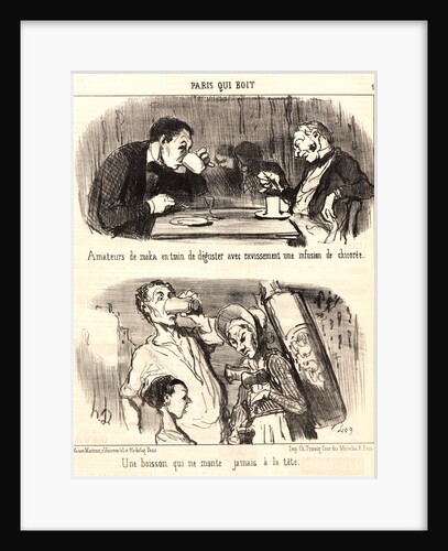 Amateurs de Moka, 1852 by Honoré Daumier