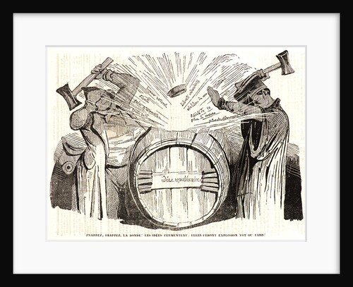 Frappez, frappez, la bonde! Les idées ferment: elles feront explosion tôt ou tard!, 1834 by Honoré Daumier