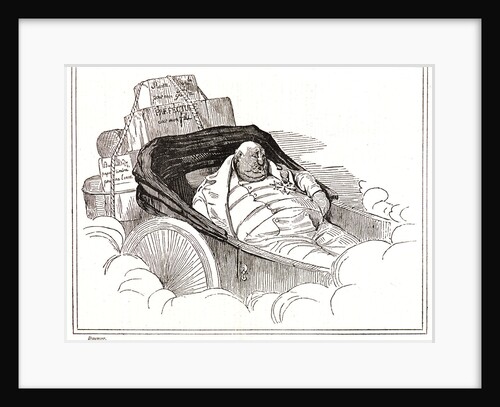 Le Député ventrigoulard achevant ses fonctions legislatives et digestives, 1834 by Honoré Daumier