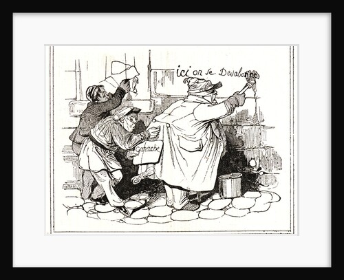 Le gras et gros Constitutionnel victimé par la génération en fleur, 1834 by Honoré Daumier