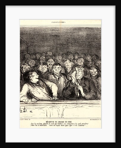 Décadence du Drame en 1866, 1866 by Honoré Daumier