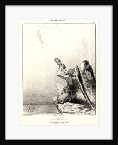 La chûte d'Icare, 1842 by Honoré Daumier