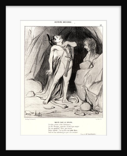Oedipe chez le Sphinx, 1842 by Honoré Daumier