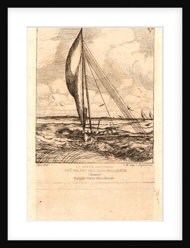 Swift-Sailing Proa, Mulgrave Archipelago, Oceania (Prô-Volant des Îles Mulgraves: Océanie), 1866 by Charles Meryon