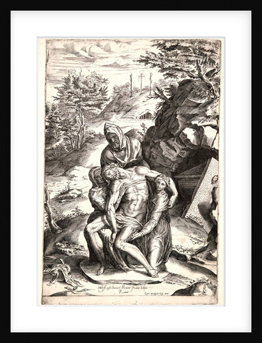 Pieta; The Body of Christ Supported by the Virgin, Another Female Saint, and St. Joseph of Arimathea, ca. 1560-1590 by Cherubino Alberti