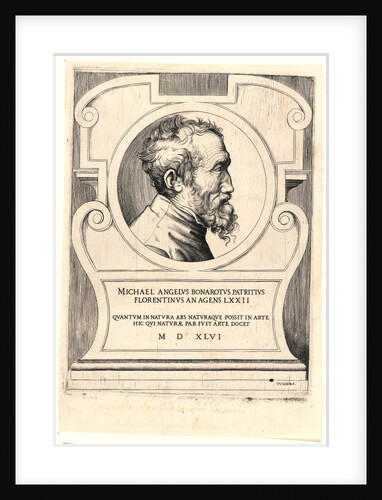 Portrait of Michelangelo Buonarotti, ca. 1546 by Giulio Bonasone
