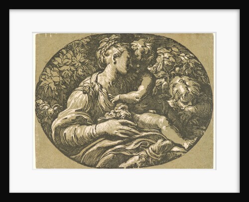 Holy Family in an Oval (The Virgin and Child with the Infant St. John), ca. 1527-1531 by Antonio da Trento