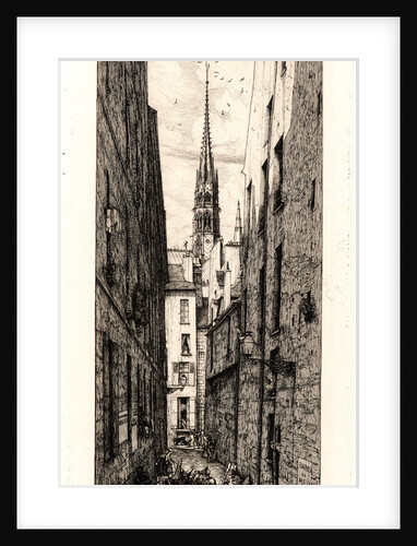 La Rue des Chantres, Paris, 1862 by Charles Meryon
