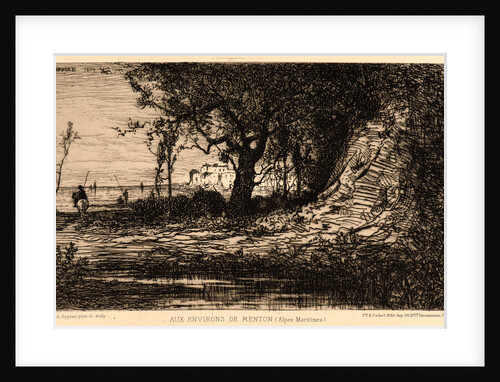 Near Menton (Aux Environs de Menton, Alpes Maritimes), 1879 by Adolphe Appian
