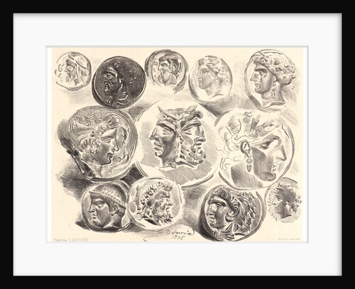 Twelve Antique Medals (Douze Médailles Antiques), 1825 by Eugène Delacroix