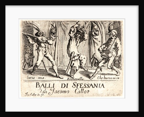 Balli di Sfessania, Title Plate, 1622 and later by Jacques Callot