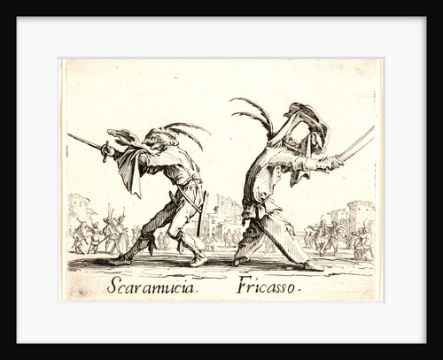 Scaramucia and Fricasso, 1622 and later by Jacques Callot