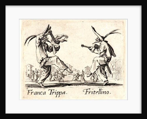 Franca Trippa and Fritellino, 1622 and later by Jacques Callot