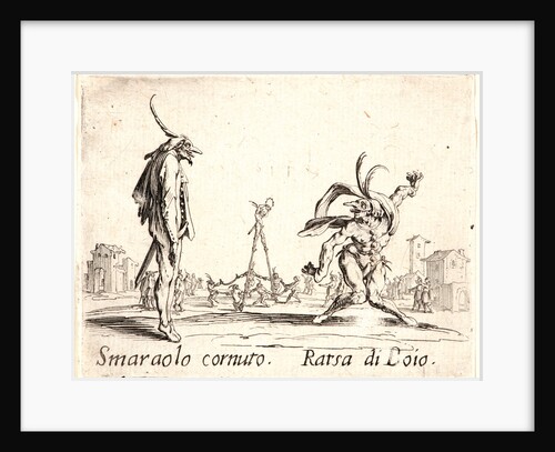 Smaraolo Cornuto and Ratsa di Boio, 1622 and later by Jacques Callot