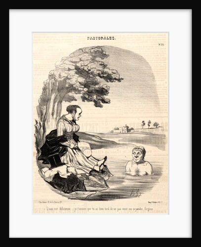 L'eau est délicieuse.., 1845 by Honoré Daumier