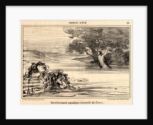 Divertissement aquatique renouvelé des Grecs, 1857 by Honoré Daumier