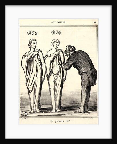 C¸a prenda t'-il!, 1870 by Honoré Daumier