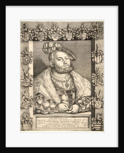 Portrait of John Frederick the Magnanimous, Duke of Saxony, 1543 by Georg Pencz