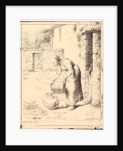 Woman Emptying a Pail (Femme vidant un seau), 1862 by Jean-François Millet