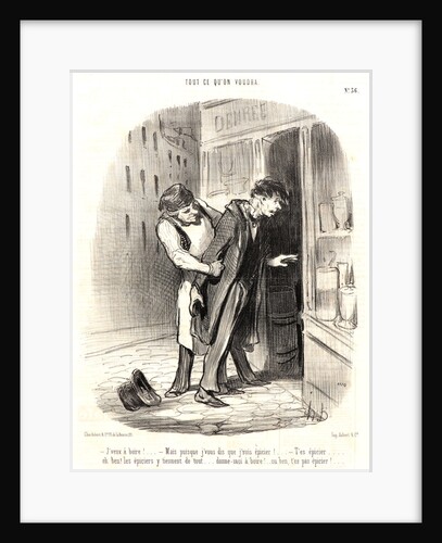 J'veux à boire!.., 1849 by Honoré Daumier