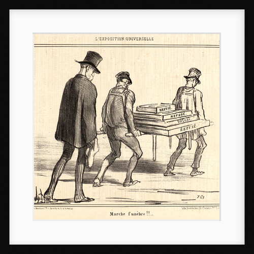 Marche funébre!!, 1855 by Honoré Daumier