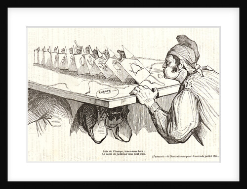 Rois de l'Europe, tenez-vous bien; Le mois de juillet ne vous vuat rien, 1834 by Honoré Daumier