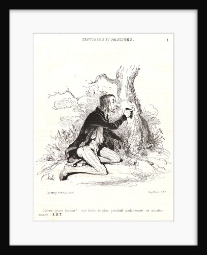 Pauvre jeune homme!.., 1840 by Honoré Daumier