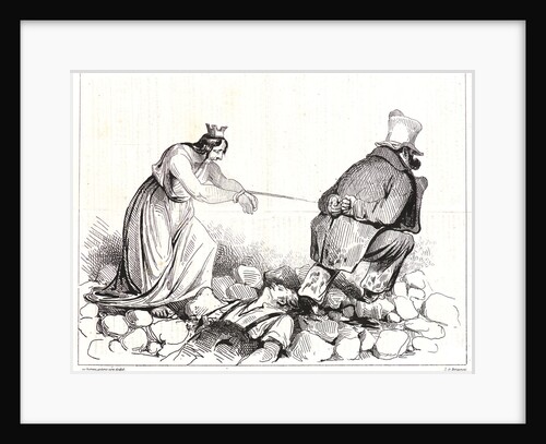 Dieu Mène la France, 1834 by Honoré Daumier