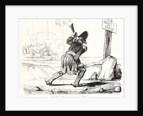 Le Général Omar (Aymard) marchant à la pairie, 1834 by Honoré Daumier