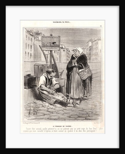 Le Tondeur de Chiens, 1842 by Honoré Daumier