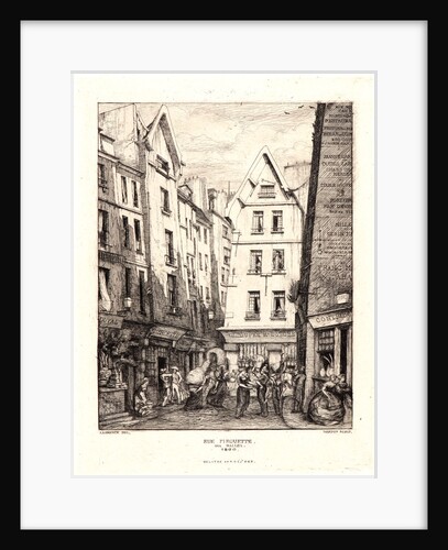 Pirouette Street, near the Markets, Paris (La Rue Pirouette aux Halles, Paris), 1860 by Charles Meryon
